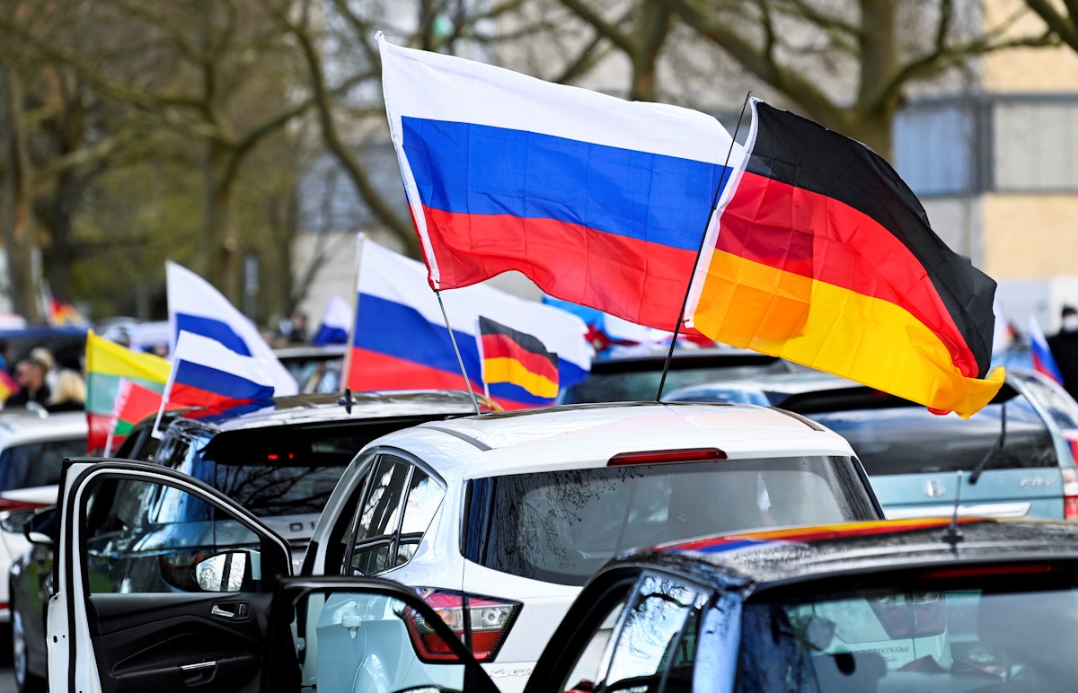 Pro-Russian motorcade in Hanover - REUTERS