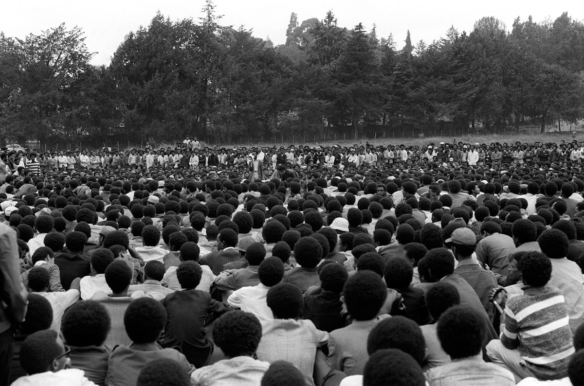 جانب من الاحتجاجات في إثيوبيا للمطالبة بحكم مدني، 26 سبتمبر 1974 - AFP