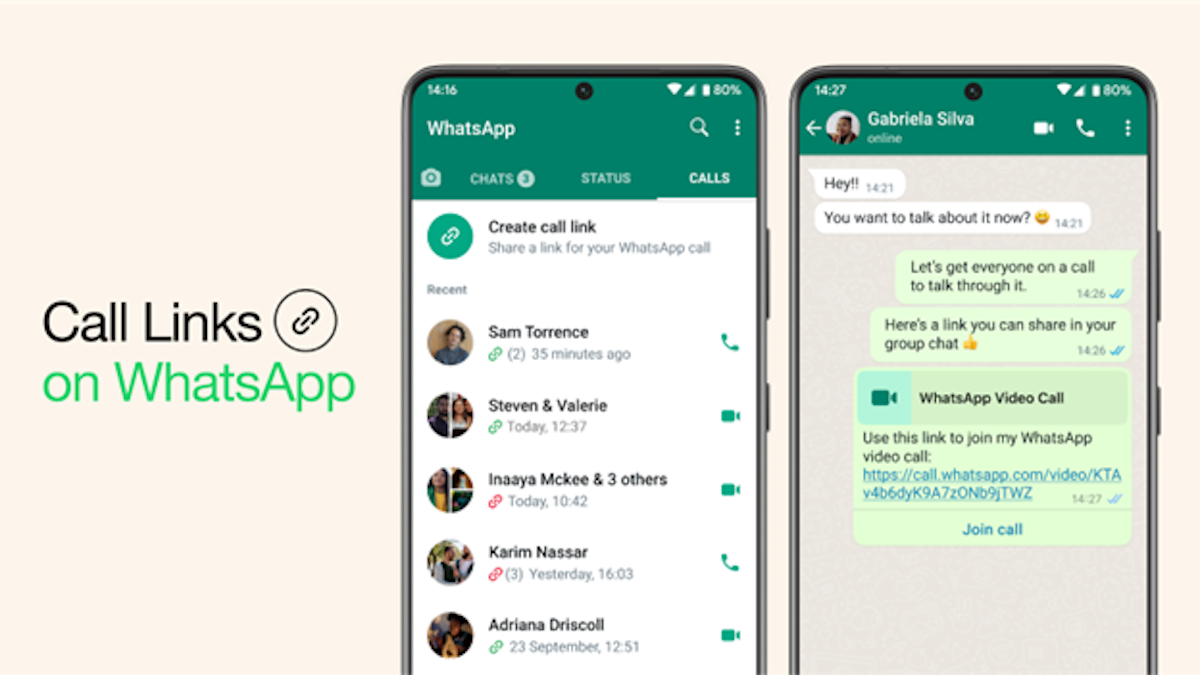 ميزة روابط المكالمات على واتساب Call Links الجديدة - Whatsapp