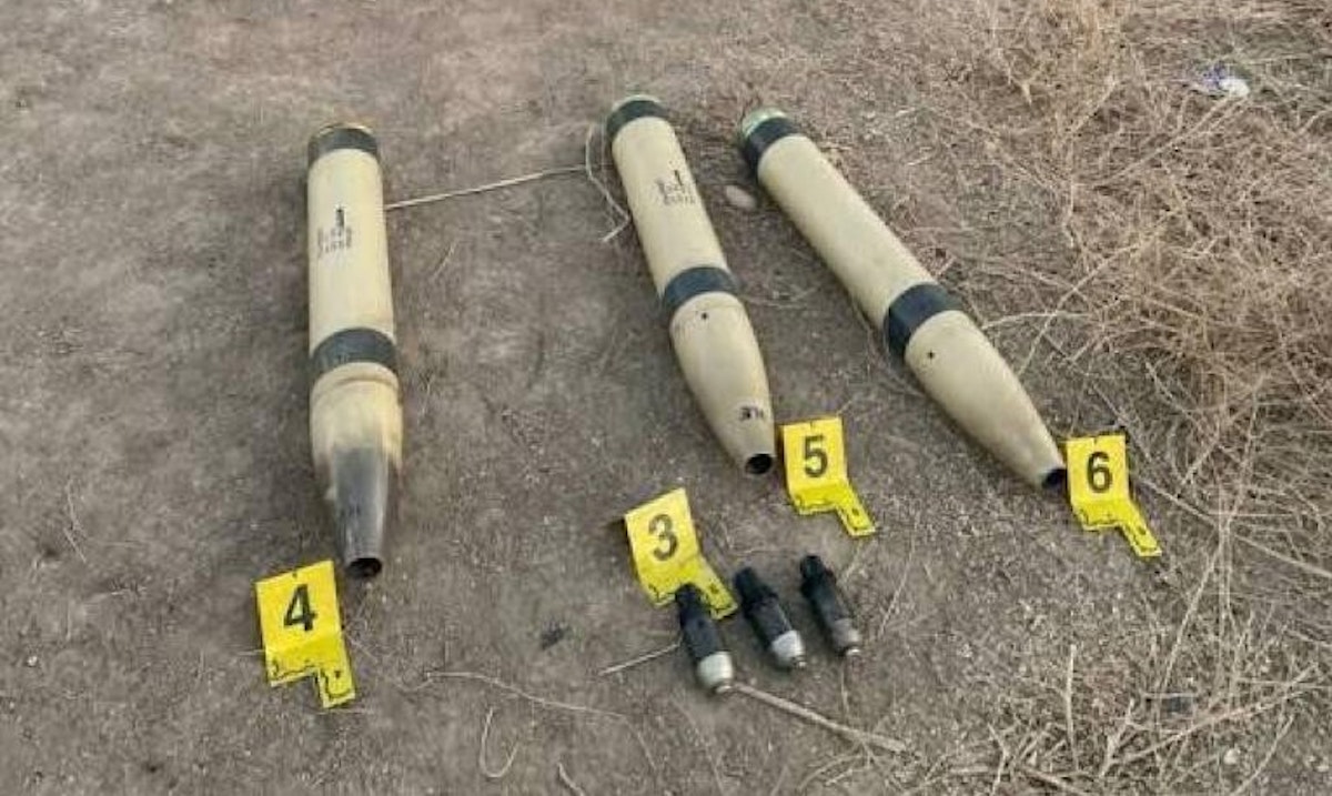 بقايا الصواريخ التي استهدفت مطار بغداد الدولي - 28 يناير 2022 - وزارة الداخلية العراقية